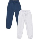 Lc Waikiki Yeni Sezon Beli Lastikli Erkek Çocuk Jogger Eşofman Alt 2'li - Beyaz - 1 - 2 Yaş
