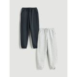 Lc Waikiki Yeni Sezon Beli Lastikli Erkek Çocuk Jogger Eşofman Altı 2'li - 5 - 6 Yaş - Antrasit