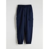 Lc Waikiki Yeni Sezon Beli Lastikli Erkek Çocuk Kargo Jogger Pantolon - Lacivert - 6 - 7 Yaş