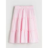 Lc Waikiki Yeni Sezon Beli Lastikli Katkat Kız Çocuk Etek - Pembe - 12 - 13 Yaş