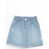 Lc Waikiki Yeni Sezon Beli Lastikli Kız Çocuk Jean Etek - Mavi - 3 - 4 Yaş