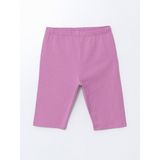 Lc Waikiki Yeni Sezon Beli Lastikli Kız Çocuk Kısa Tayt - Pembe - 5 - 6 Yaş