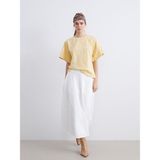 Lc Waikiki Yeni Sezon Beli Lastikli Kloş Etek - Beyaz - 2XL