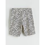 Lc Waikiki Yeni Sezon Beli Lastikli Leopar Desenli Kız Çocuk Kısa Tayt - 6 - 7 Yaş - Bej