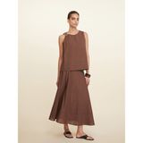 Lc Waikiki Yeni Sezon Beli Lastikli Loose Fit Etek - Kahverengi - XS