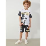 Lc Waikiki Yeni Sezon Beli Lastikli Mickey Mouse Baskılı Erkek Çocuk Şort - Antrasit - 1 - 2 Yaş