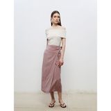 Lc Waikiki Yeni Sezon Beli Lastikli Modal Dokulu Bağlamalı Etek - Pembe - 2XL