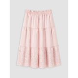 Lc Waikiki Yeni Sezon Beli Lastikli Nakışlı Kız Çocuk Etek - Pembe Leylak - 9 - 10 Yaş