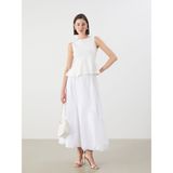 Lc Waikiki Yeni Sezon Beli Lastikli Poplin Balon Etek - Beyaz - 44