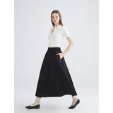 Lc Waikiki Yeni Sezon Beli Lastikli Poplin Kloş Etek - Siyah