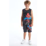 Lc Waikiki Yeni Sezon Beli Lastikli Spider-Man Baskılı Erkek Çocuk Şort - Antrasit - 6 - 7 Yaş