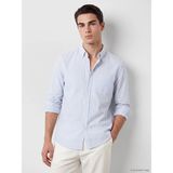 Lc Waikiki Yeni Sezon Beyaz Regular Fit Çizgili Oxford Erkek Gömlek
