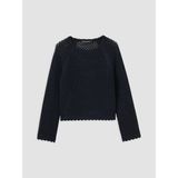 Lc Waikiki Yeni Sezon Bisiklet Yaka Ajurlu Kadın Triko Kazak - Lacivert - 2XL