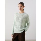 Lc Waikiki Yeni Sezon Bisiklet Yaka Ajurlu Kadın Triko Kazak - Yeşil - 3XL