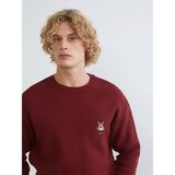 Lc Waikiki Yeni Sezon Bisiklet Yaka Ayı Teddy Nakışlı Erkek Triko Kazak - Kırmızı - XL