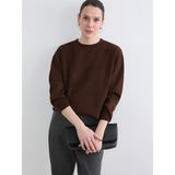 Lc Waikiki Yeni Sezon Bisiklet Yaka Baklava Desenli Kadın Triko Kazak - Kahverengi - 3XL
