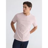 Lc Waikiki Yeni Sezon Bisiklet Yaka Baskılı Erkek Penye Tişört - Mat Pembe - 2XL