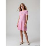 Lc Waikiki Yeni Sezon Bisiklet Yaka Baskılı Kız Çocuk Elbise - Pembe - Leylak - 9 - 10 Yaş