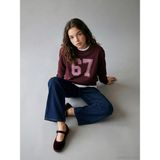 Lc Waikiki Yeni Sezon Bisiklet Yaka Baskılı Kız Çocuk Kalın Sweatshirt - Mürdüm - 8 - 9 Yaş