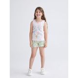 Lc Waikiki Yeni Sezon Bisiklet Yaka Baskılı Kız Çocuk Şortlu Pijama Takımı - Pembe - 2 - 3 Yaş