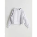 Lc Waikiki Yeni Sezon Bisiklet Yaka Baskılı Kız Çocuk Sweatshirt - Gri - 11 - 12 Yaş