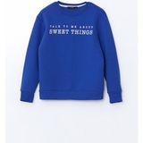 Lc Waikiki Yeni Sezon Bisiklet Yaka Baskılı Kız Çocuk Sweatshirt - Mavi - 8 - 9 Yaş