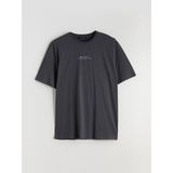 Lc Waikiki Yeni Sezon Bisiklet Yaka Baskılı Penye Erkek Tişört - Antrasit - 4XL