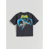 Lc Waikiki Yeni Sezon Bisiklet Yaka Batman Baskılı Erkek Çocuk Tişört - Antrasit - 4 - 5 Yaş