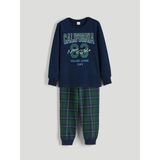 Lc Waikiki Yeni Sezon Bisiklet Yaka California Baskılı Erkek Çocuk Pijama Takım - Lacivert - 12 - 13 Yaş