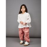 Lc Waikiki Yeni Sezon Bisiklet Yaka Çiçekli Kız Bebek Bluz ve Pantolon 2'li - Bej - 2 - 3 Yaş
