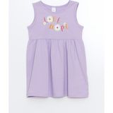 Lc Waikiki Yeni Sezon Bisiklet Yaka Çiçekli Kız Çocuk Elbise - 1 - 2 Yaş - Lila