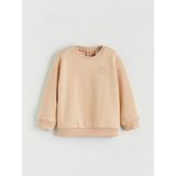 Lc Waikiki Yeni Sezon Bisiklet Yaka Çiçekli Kız Çocuk Kalın Sweatshirt - Bej - 9 - 12 Ay