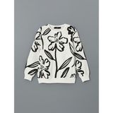 Lc Waikiki Yeni Sezon Bisiklet Yaka Çiçekli Kız Çocuk Sweatshirt - Ekru - 5 - 6 Yaş