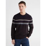 Lc Waikiki Yeni Sezon Bisiklet Yaka Çizgili Erkek Triko Kazak - Kahverengi - 3XL