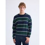 Lc Waikiki Yeni Sezon Bisiklet Yaka Çizgili Erkek Triko Kazak - Lacivert - XL