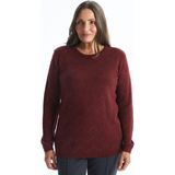Lc Waikiki Yeni Sezon Bisiklet Yaka Desenli Kadın Triko Kazak - Bordo - M