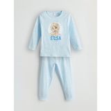 Lc Waikiki Yeni Sezon Bisiklet Yaka Elsa Baskılı Kız Çocuk Pijama Takımı - Mavi - 2 - 3 Yaş