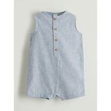 Lc Waikiki Yeni Sezon Bisiklet Yaka Erkek Bebek Poplin Tulum - Ekru - 2 - 3 Yaş