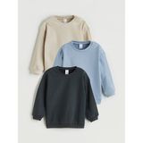 Lc Waikiki Yeni Sezon Bisiklet Yaka Erkek Bebek Sweatshirt 3'lü - Gri - 6 - 9 Ay