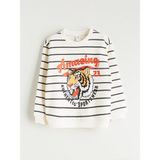 Lc Waikiki Yeni Sezon Bisiklet Yaka Erkek Bebek Sweatshirt - Ekru - 9 - 12 Ay