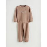 Lc Waikiki Yeni Sezon Bisiklet Yaka Erkek Bebek Sweatshirt ve Eşofman Alt 2'li - Kahverengi - 9 - 12 Ay