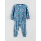 Lc Waikiki Yeni Sezon Bisiklet Yaka Erkek Çocuk Pijama Takımı - Indigo - 3 - 4 Yaş