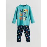 Lc Waikiki Yeni Sezon Bisiklet Yaka Erkek Çocuk Pijama Takımı - Lacivert - 2 - 3 Yaş