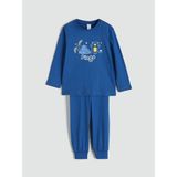 Lc Waikiki Yeni Sezon Bisiklet Yaka Erkek Çocuk Pijama Takımı - Mavi - 3 - 4 Yaş