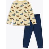Lc Waikiki Yeni Sezon Bisiklet Yaka Erkek Çocuk Pijama Takımı - Sarı - 2 - 3 Yaş