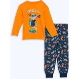 Lc Waikiki Yeni Sezon Bisiklet Yaka Erkek Çocuk Pijama Takımı - Turuncu - 2 - 3 Yaş