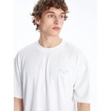 Lc Waikiki Yeni Sezon Bisiklet Yaka Erkek Spor Tişört - Beyaz - 2XL