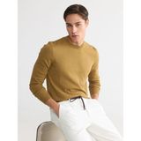 Lc Waikiki Yeni Sezon Bisiklet Yaka Erkek Triko Kazak - Açık Kahverengi - 3XL