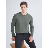 Lc Waikiki Yeni Sezon Bisiklet Yaka Erkek Triko Kazak - Haki - XL