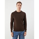 Lc Waikiki Yeni Sezon Bisiklet Yaka Erkek Triko Kazak - Kahverengi - 3XL